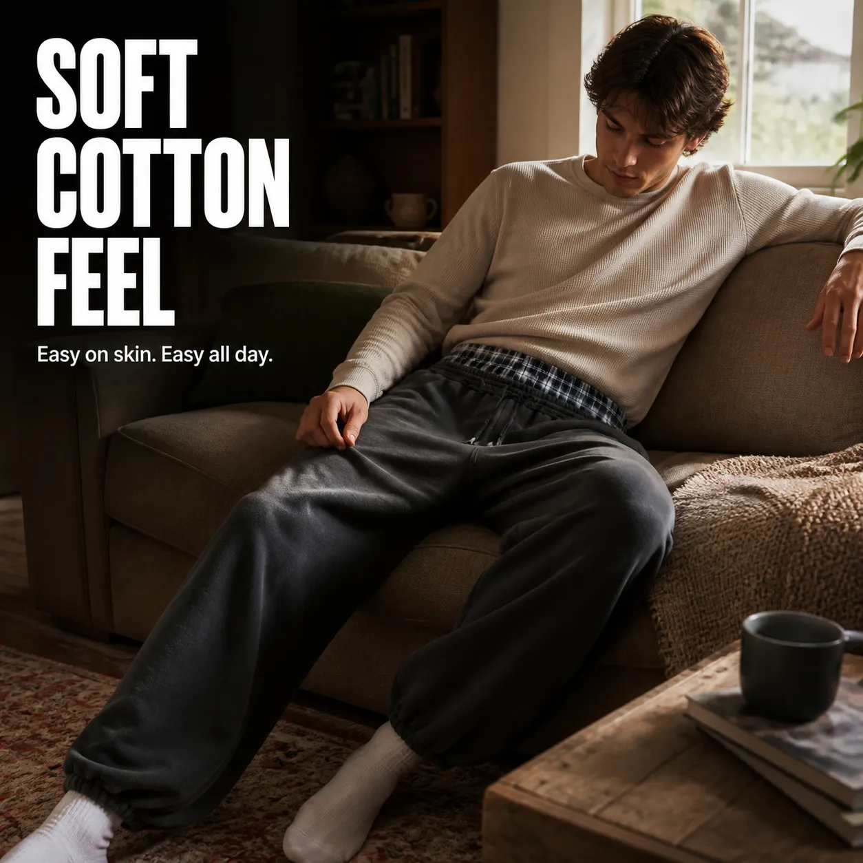 Soft cotton-blend feel
