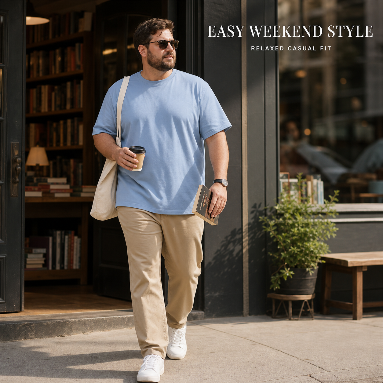 Men's Big & Tall Relaxed Casual Crew Neck T-Shirts 4-Pack - gallery 01 city weekend style