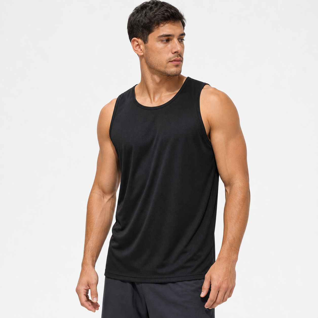 Men's Quick-Dry Workout Tank Top 6-Pack - gallery 01 front fit