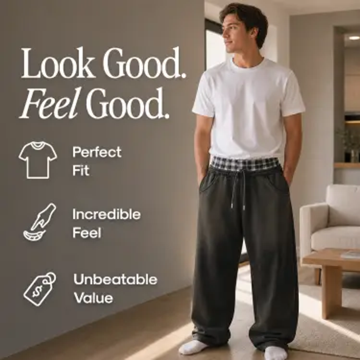 Men's Baggy Sweatpants 6-Pack