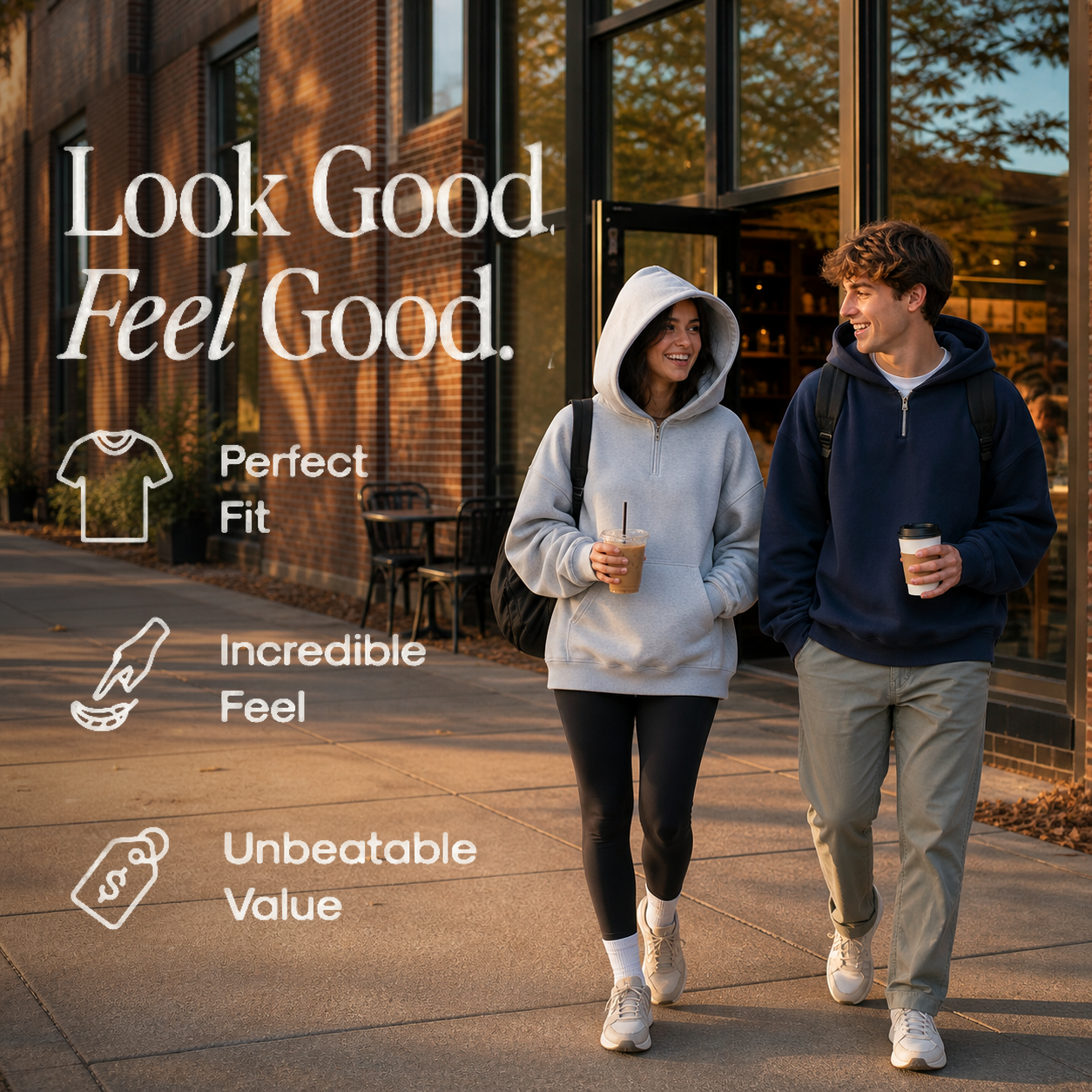 Unisex Solid Half-Zip Hoodies 8-Pack - Look Good. Feel Good.