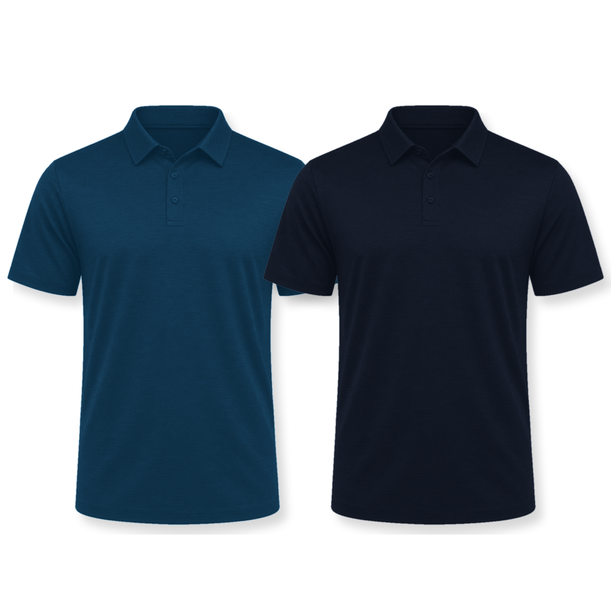 Men's Performance Quick-Dry Polo Shirts Packs - sku 2pack blue navy set
