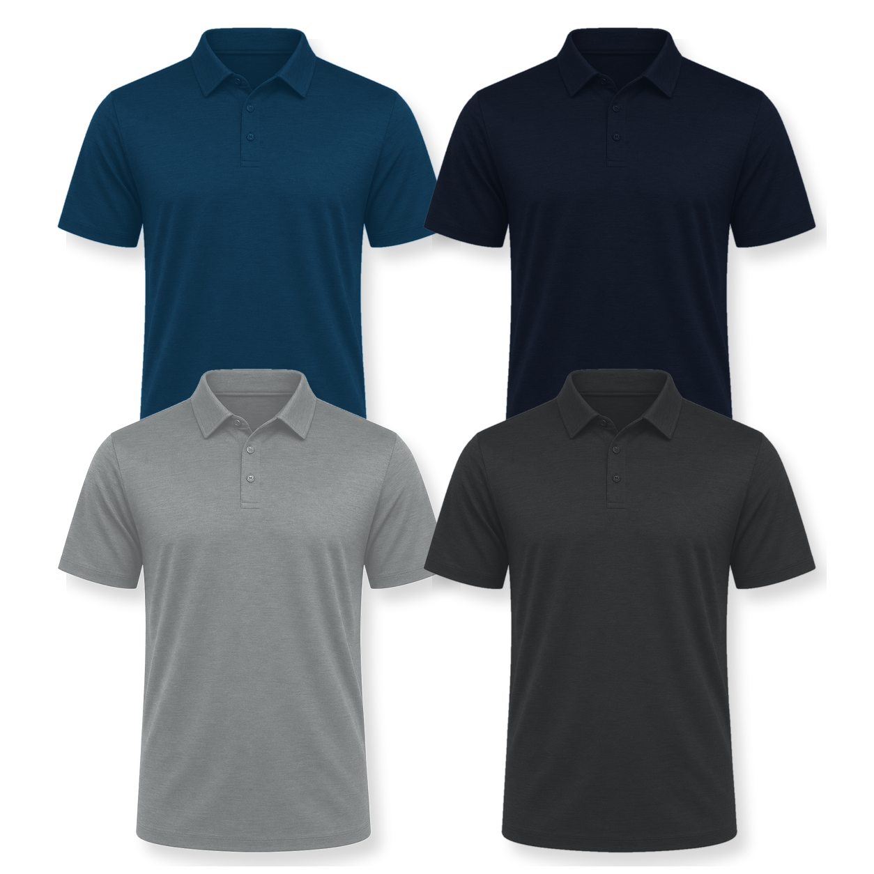 Men's Performance Quick-Dry Polo Shirts Packs - sku 4pack performance set