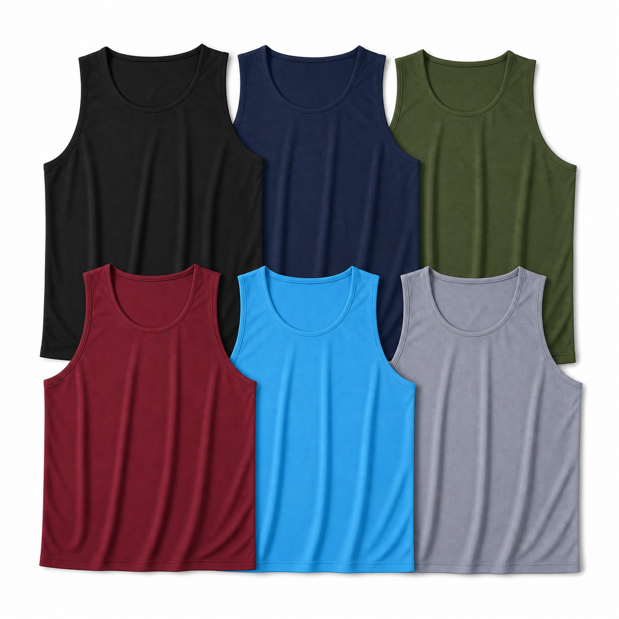 Men's Quick-Dry Workout Tank Top 6-Pack - sku 6pack athletic set