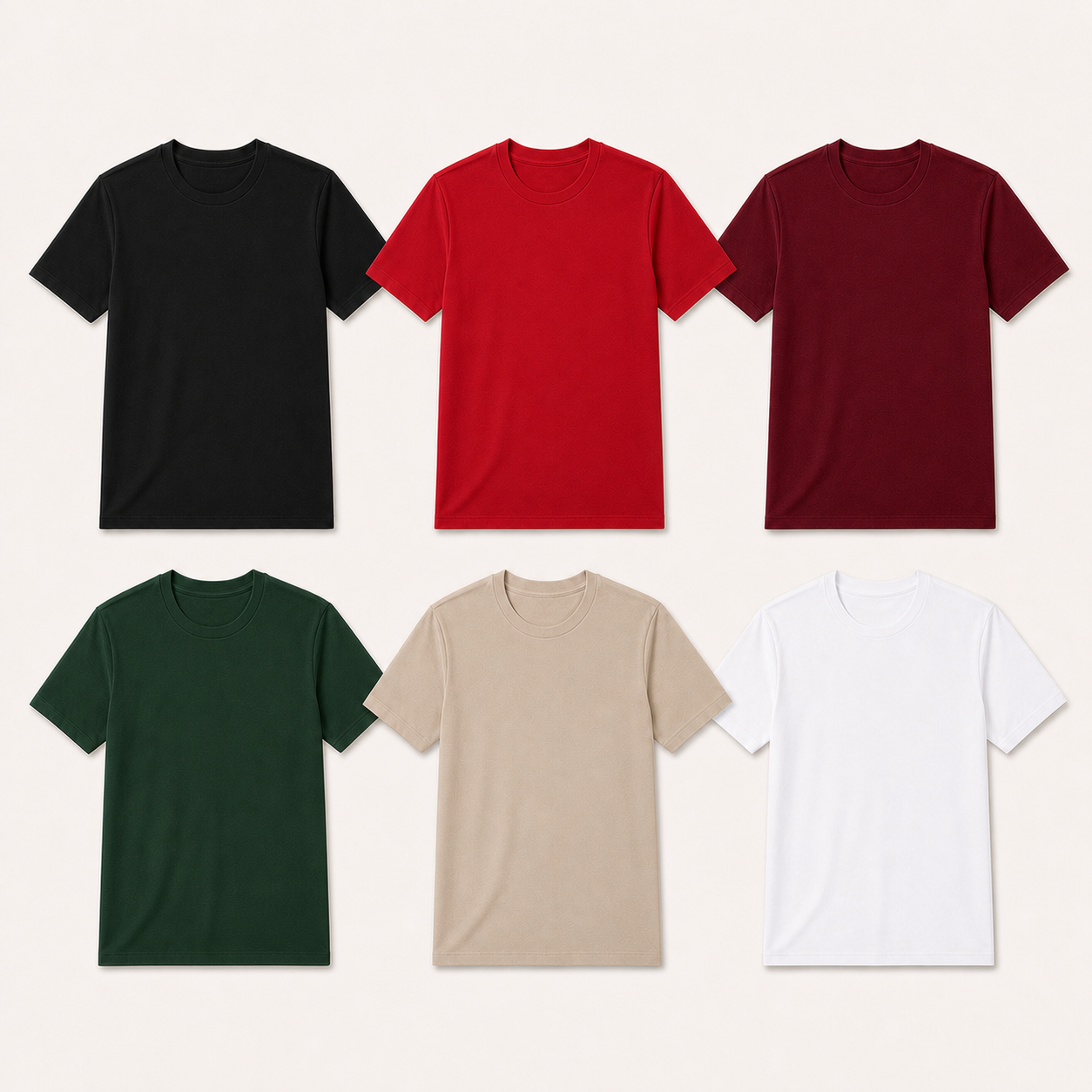 Unisex Everyday Crew Neck T-Shirt Multipacks — sku 6pack set c
