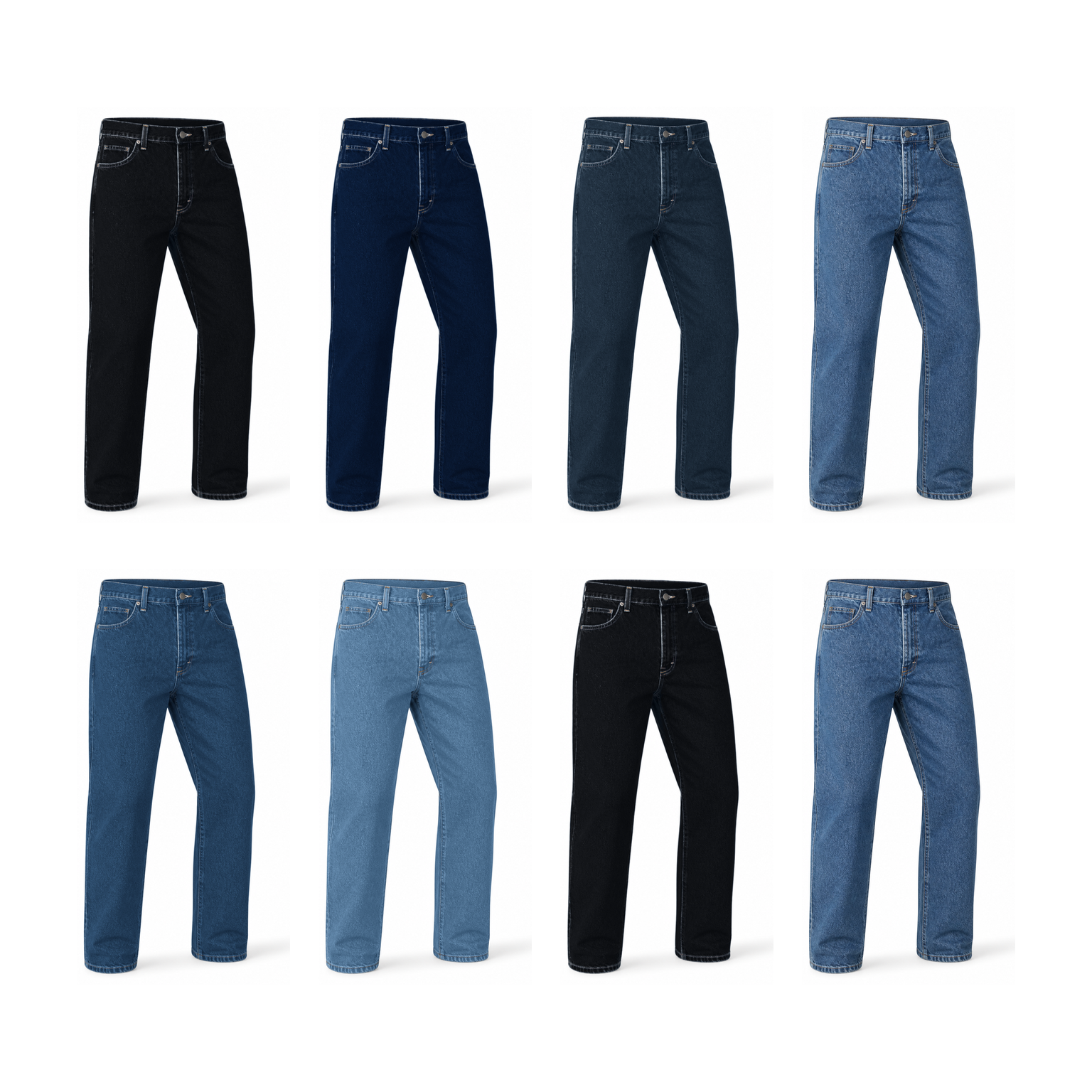 Men's Classic Relaxed Fit Denim Jeans Packs - 8pack classic set
