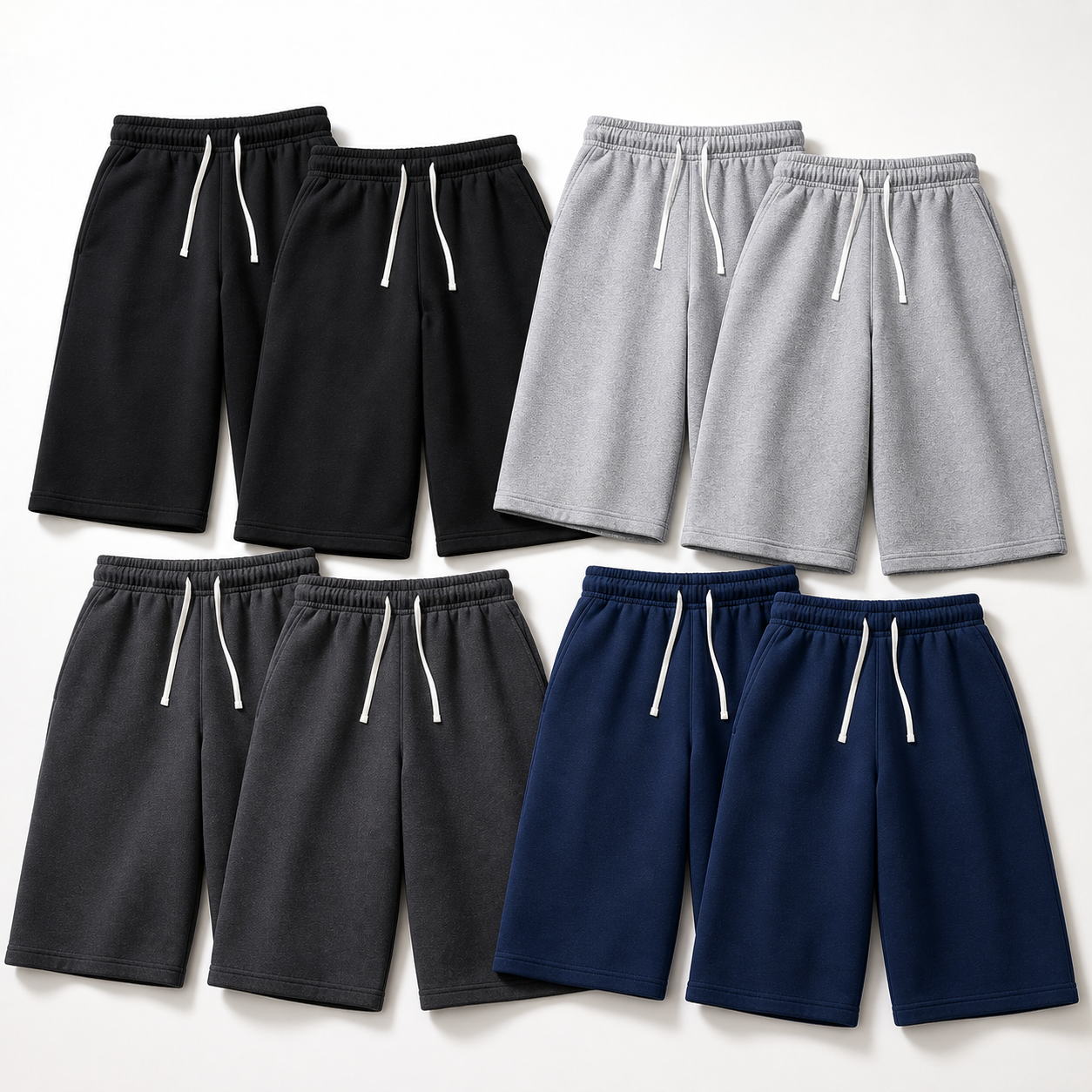 Men's Baggy Capri Sweatshorts Packs - Everyday Essentials 8-Pack, XXXL