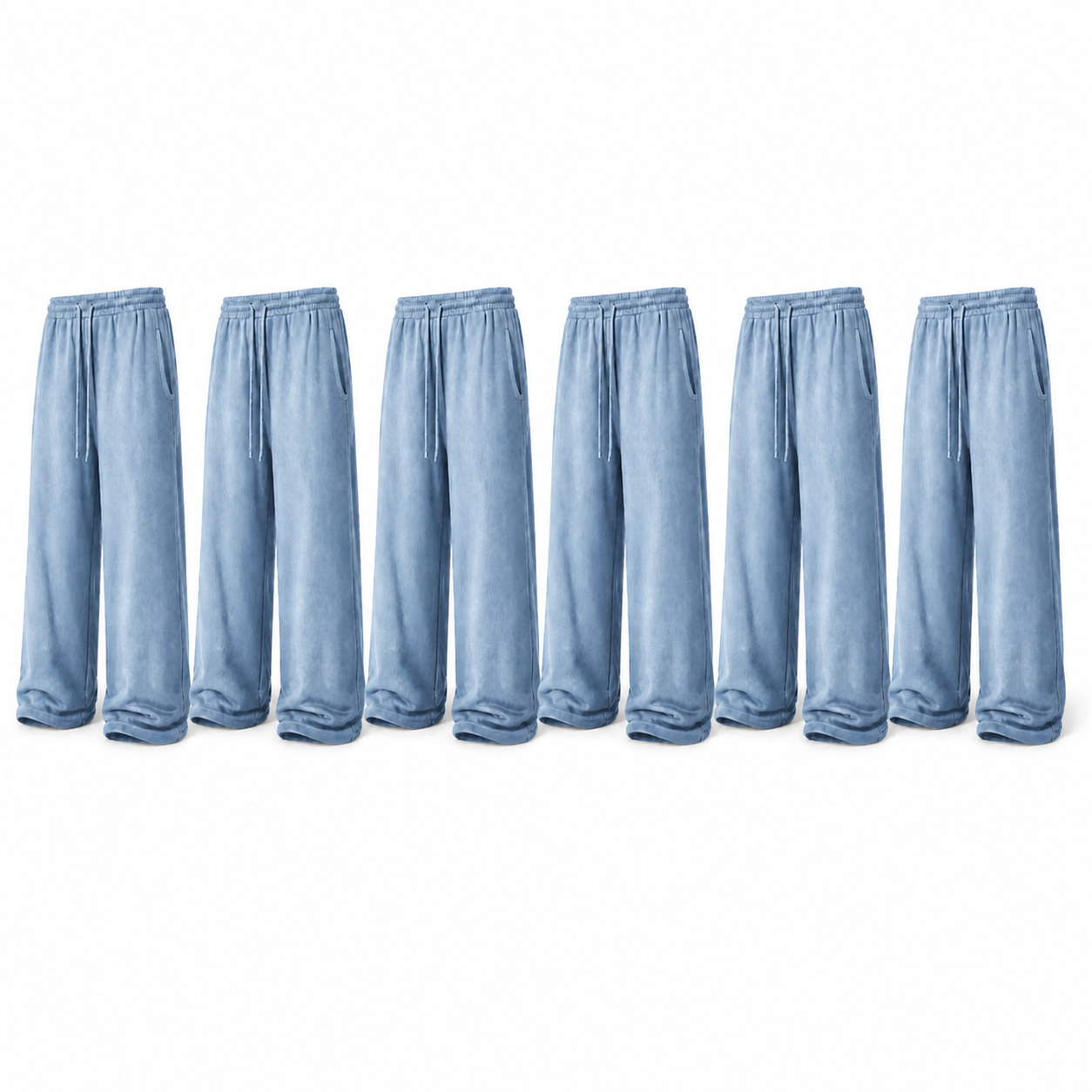 Unisex Extremely Baggy Pants Baby Blue - 6 Pcs