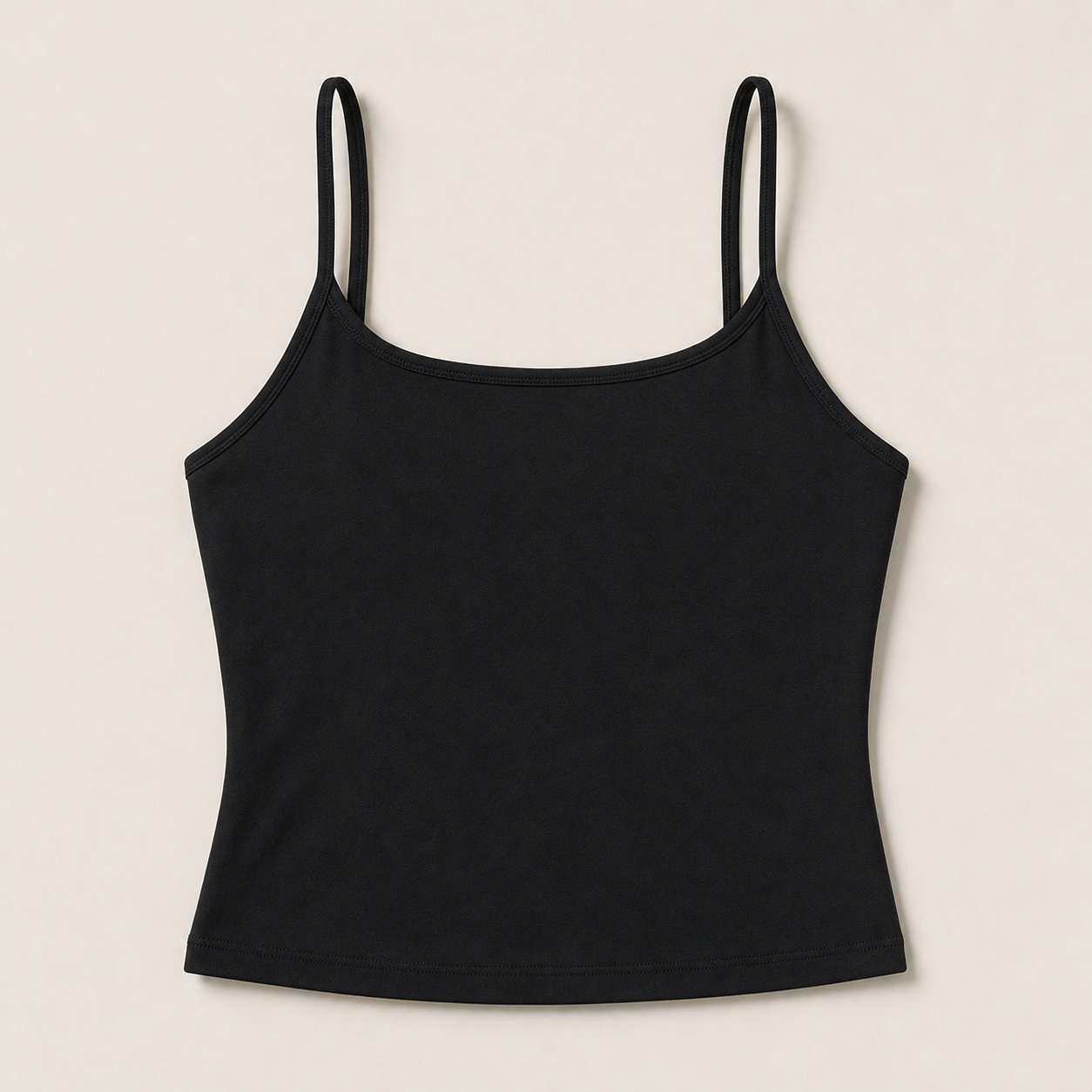 Women's Stretch Cropped Spaghetti Strap Tank 10-Pack - sku black