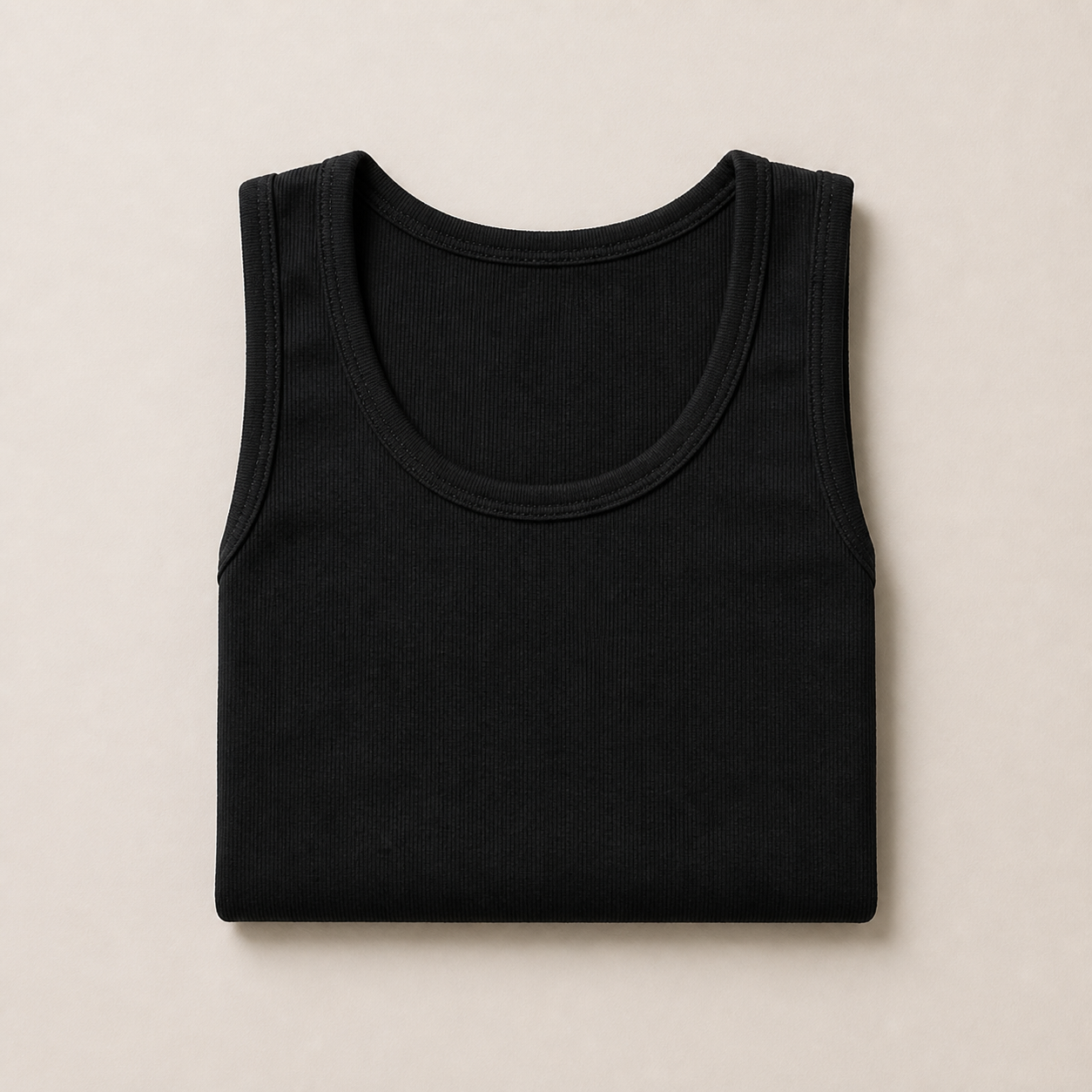 Men's Cotton Spandex Fitted Tank 10-Pack - sku black