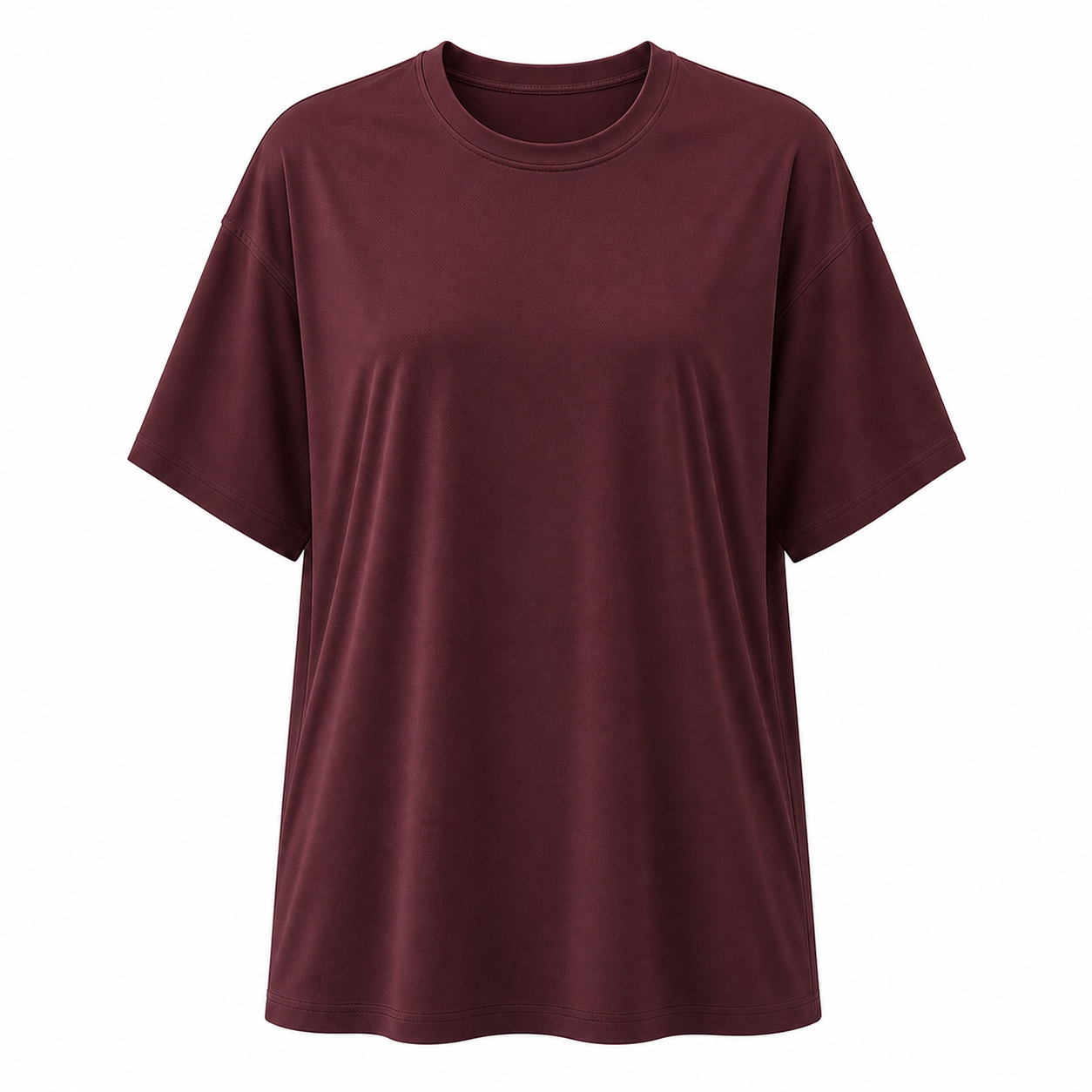 Women's Oversized Quick-Dry Workout T-Shirt Packs - sku burgundy