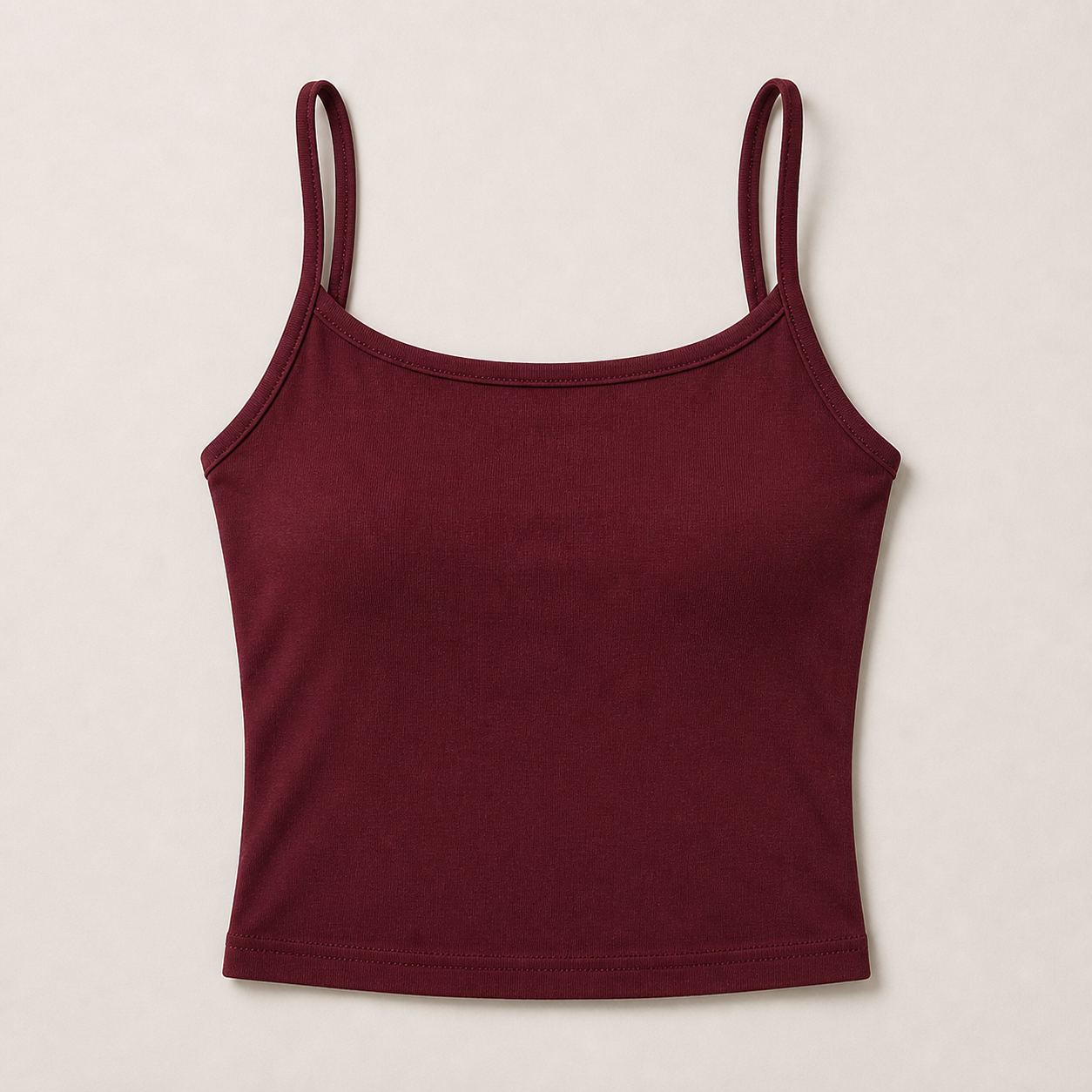 Women's Stretch Cropped Spaghetti Strap Tank 10-Pack - sku burgundy