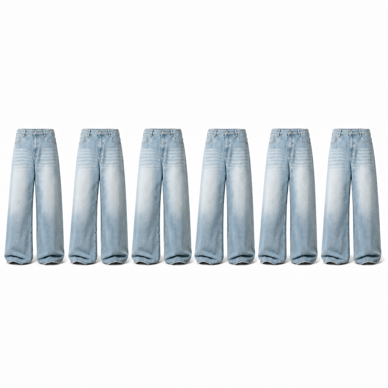 Men's Vintage Wash Wide-Leg Jeans 6-Pack