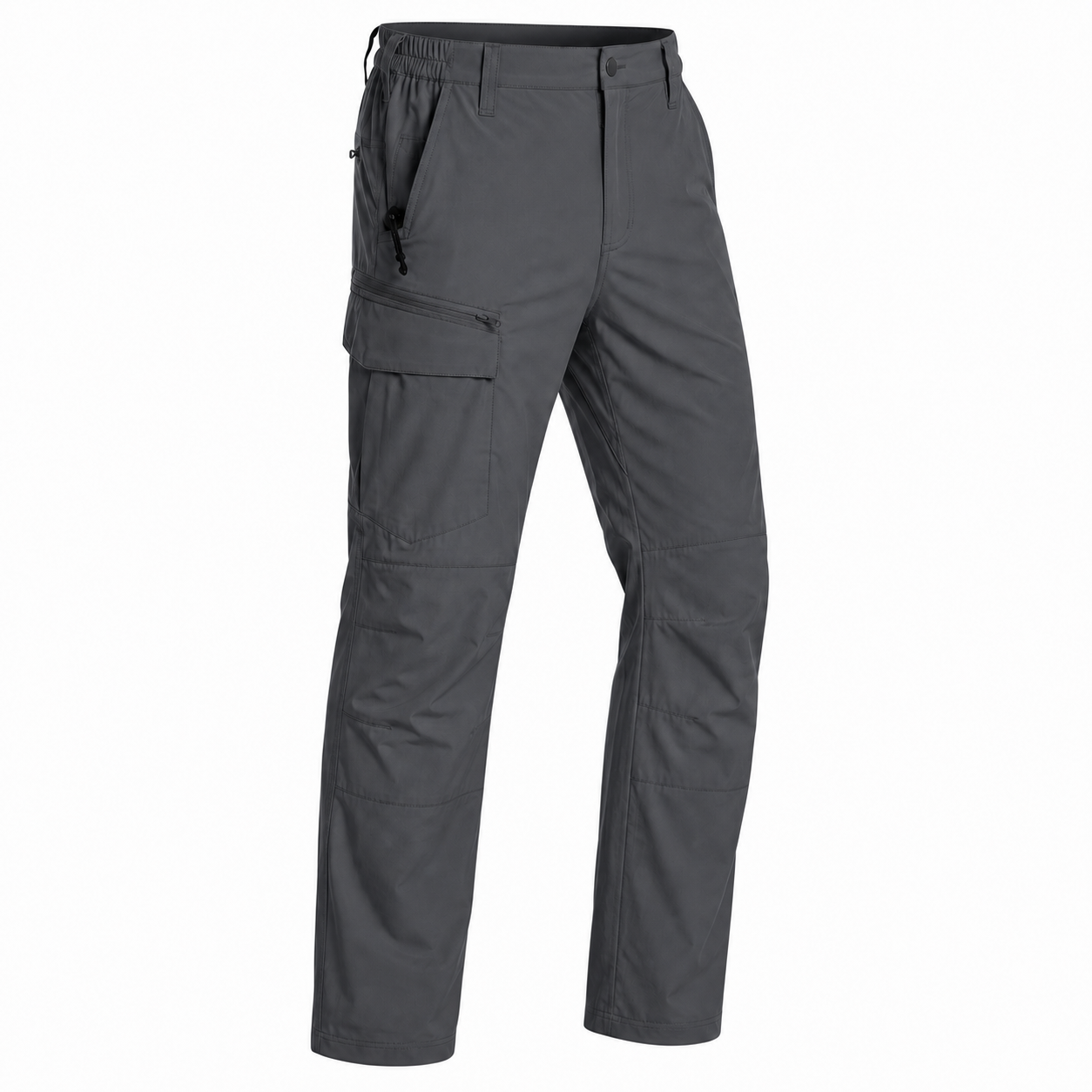Men's Lightweight Stretch Cargo Pants Packs - sku dark grey
