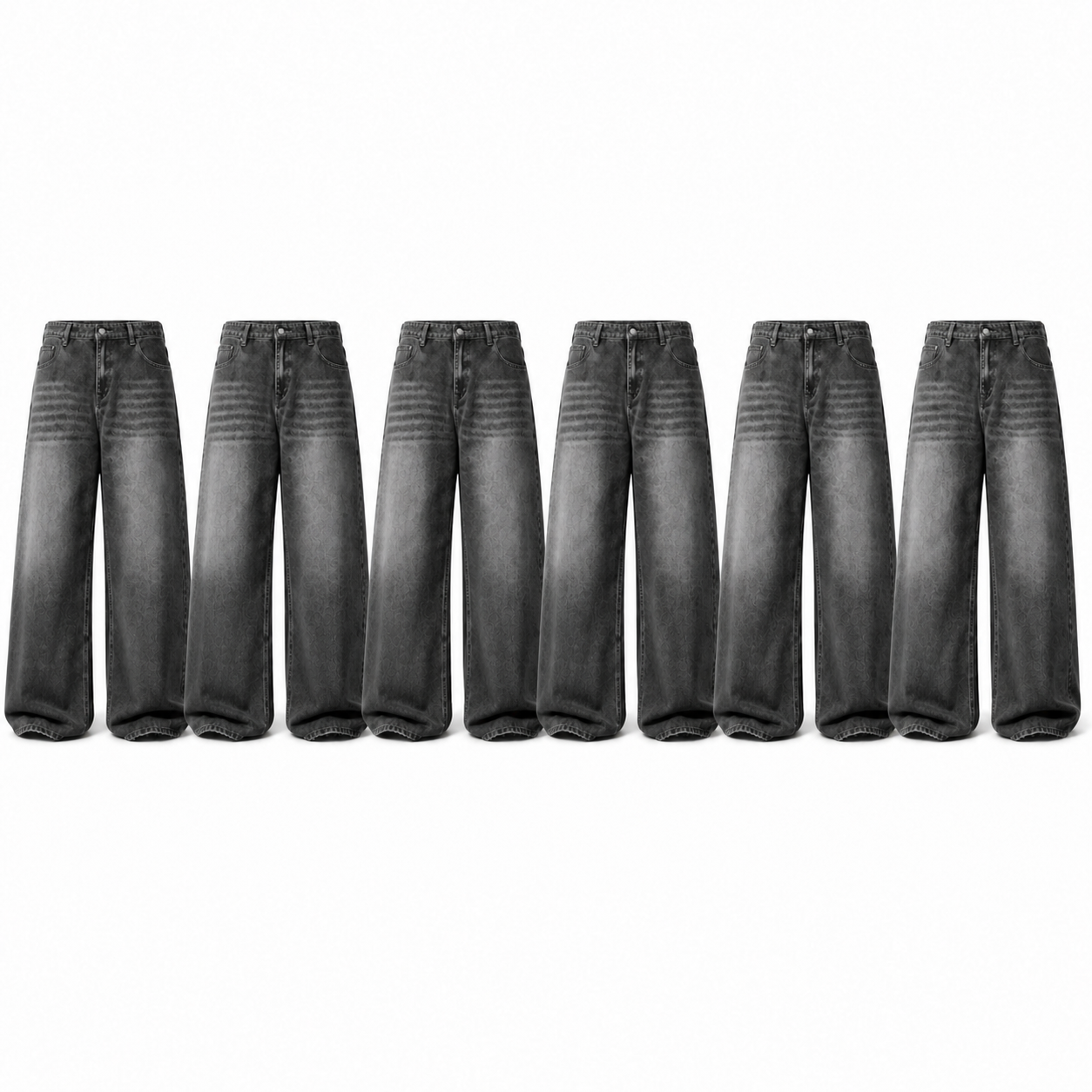 Men's Vintage Wash Wide-Leg Jeans 6-Pack