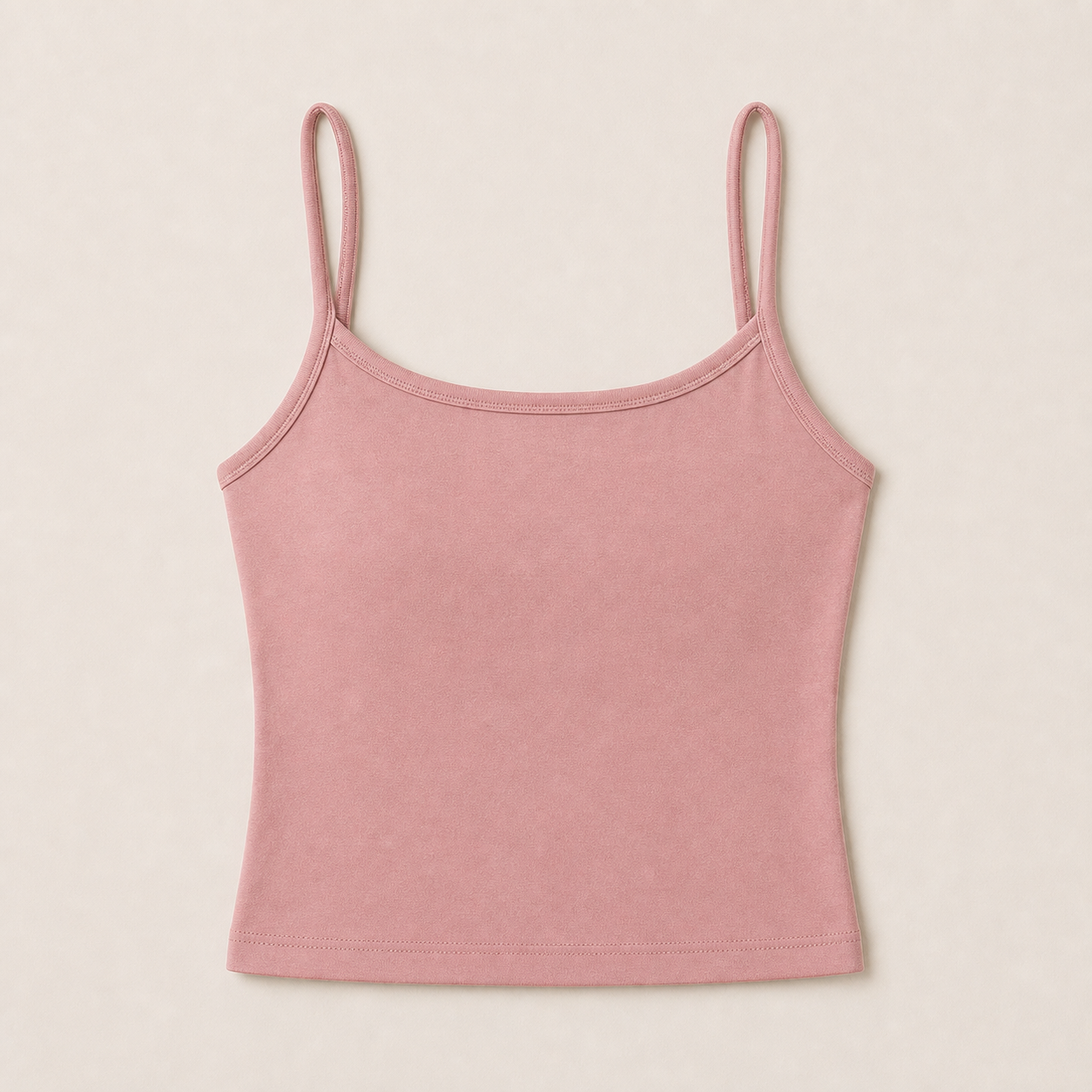 Women's Stretch Cropped Spaghetti Strap Tank 10-Pack - sku dusty pink