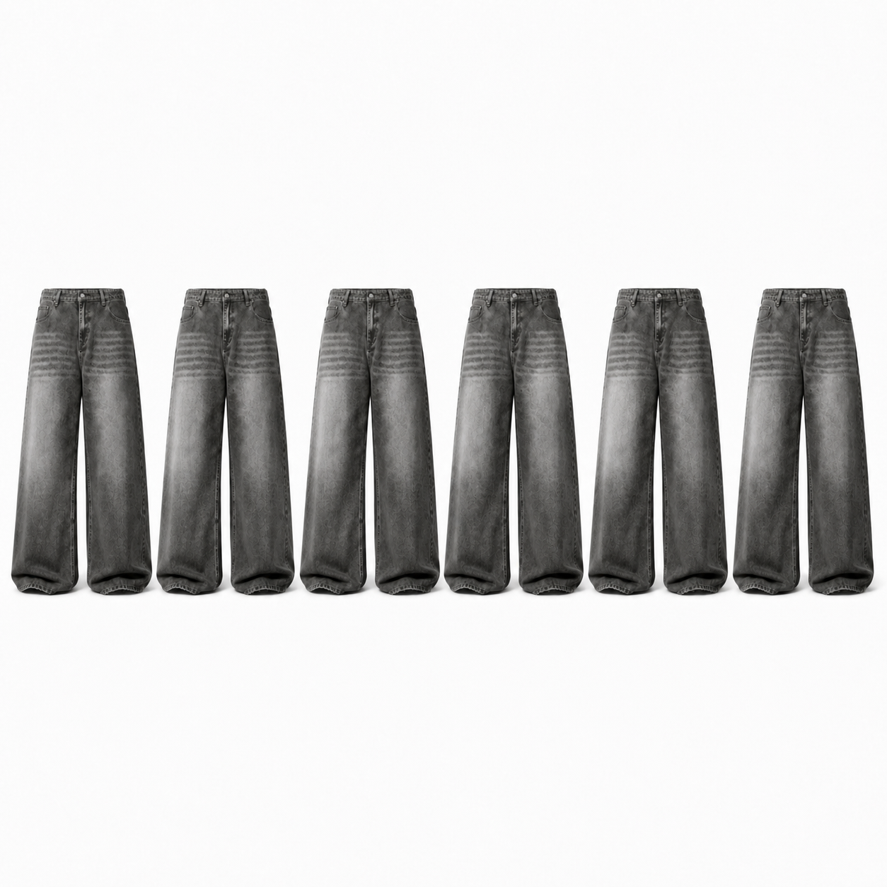 Men's Vintage Wash Wide-Leg Jeans 6-Pack