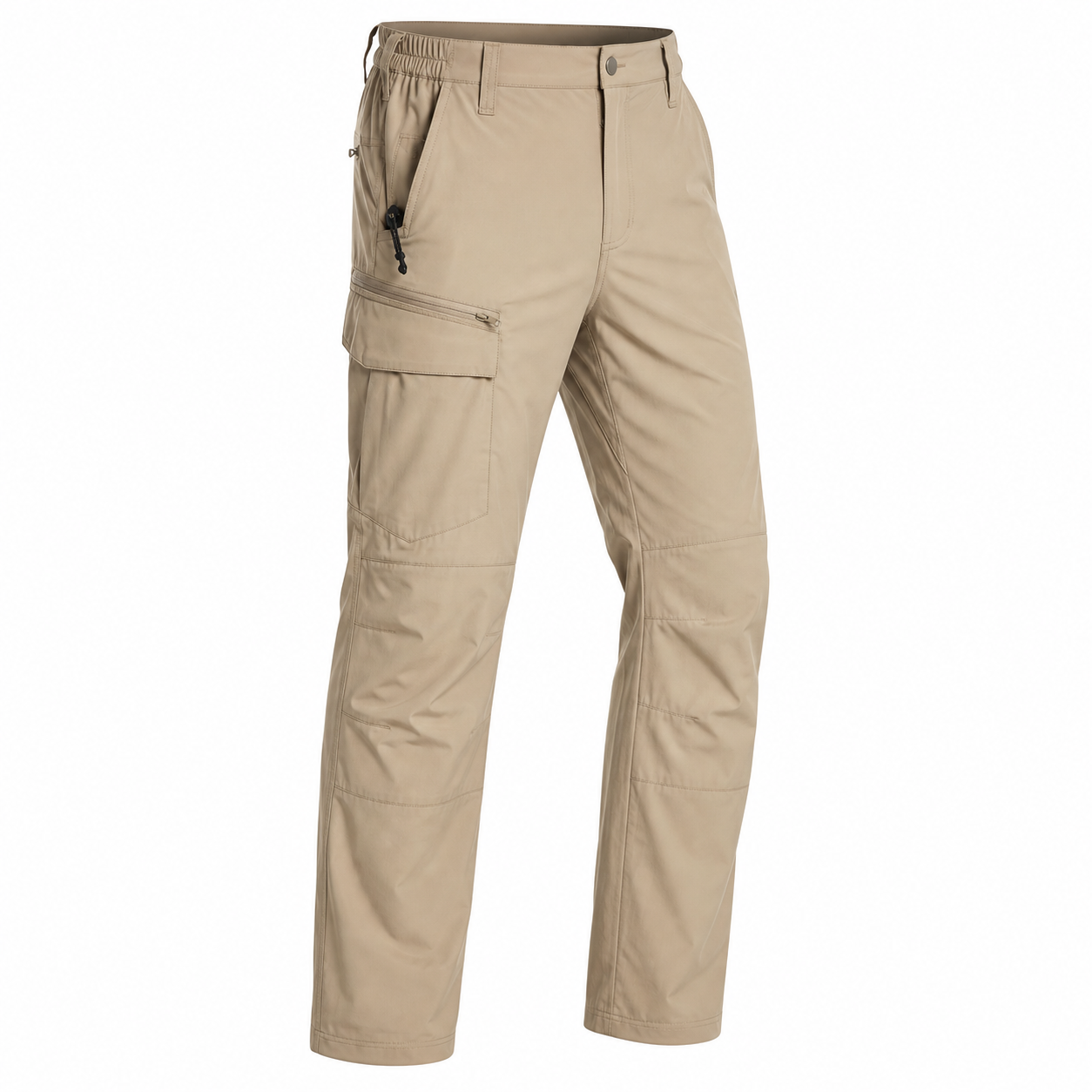 Men's Lightweight Stretch Cargo Pants Packs - sku khaki