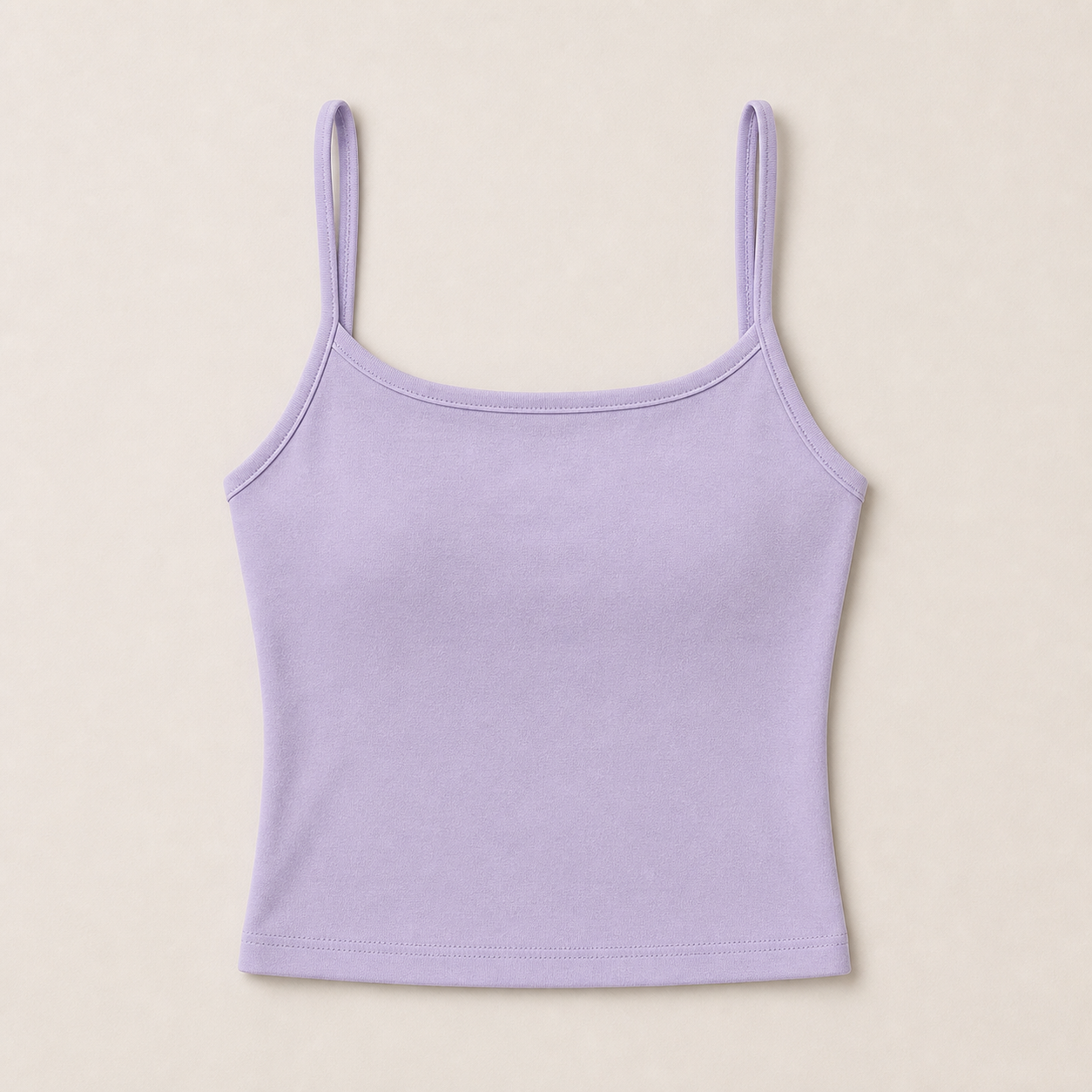Women's Stretch Cropped Spaghetti Strap Tank 10-Pack - sku lavender
