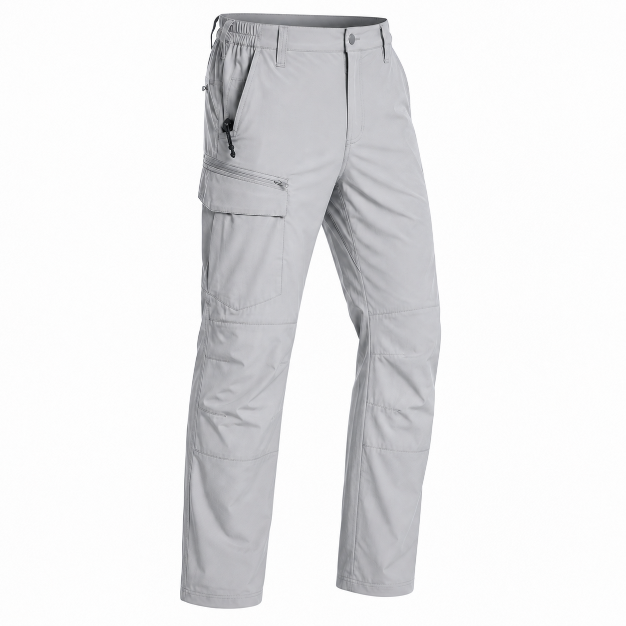 Men's Lightweight Stretch Cargo Pants Packs - sku light grey