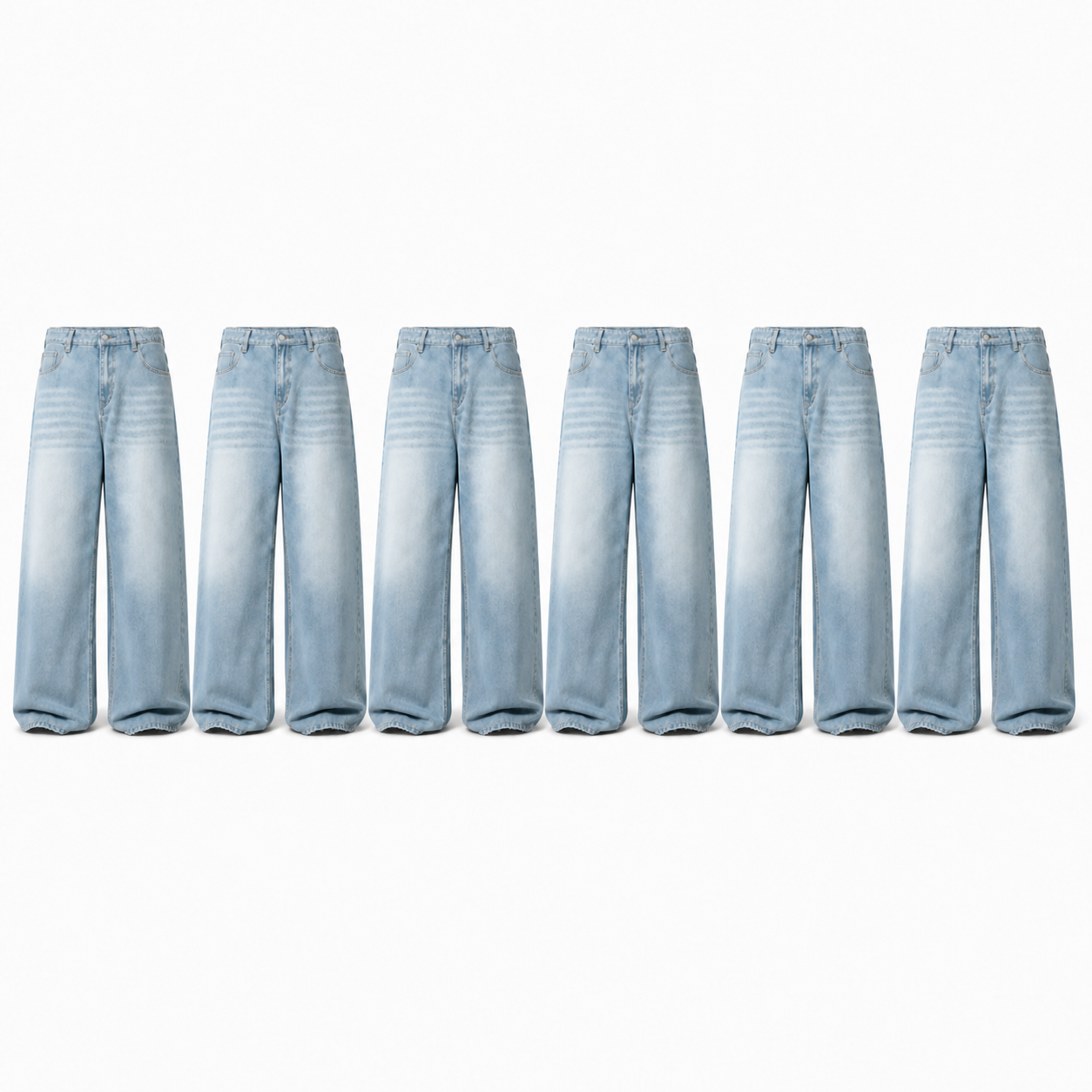 Men's Vintage Wash Wide-Leg Jeans 6-Pack