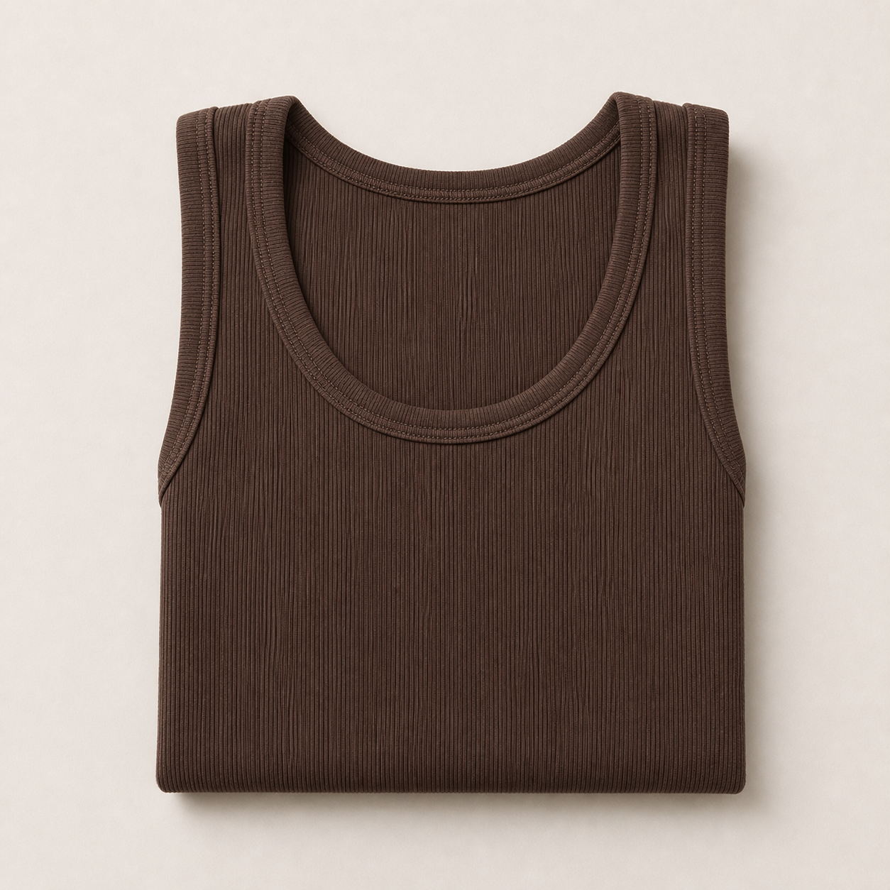 Men's Cotton Spandex Fitted Tank 10-Pack - sku mocha brown