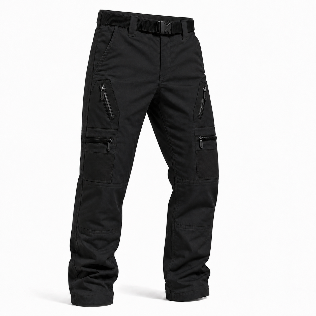 Men's Multi-Pocket Tactical Work Pants Packs - Black