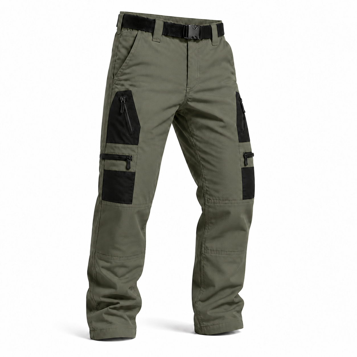Men's Multi-Pocket Tactical Work Pants Packs - Green