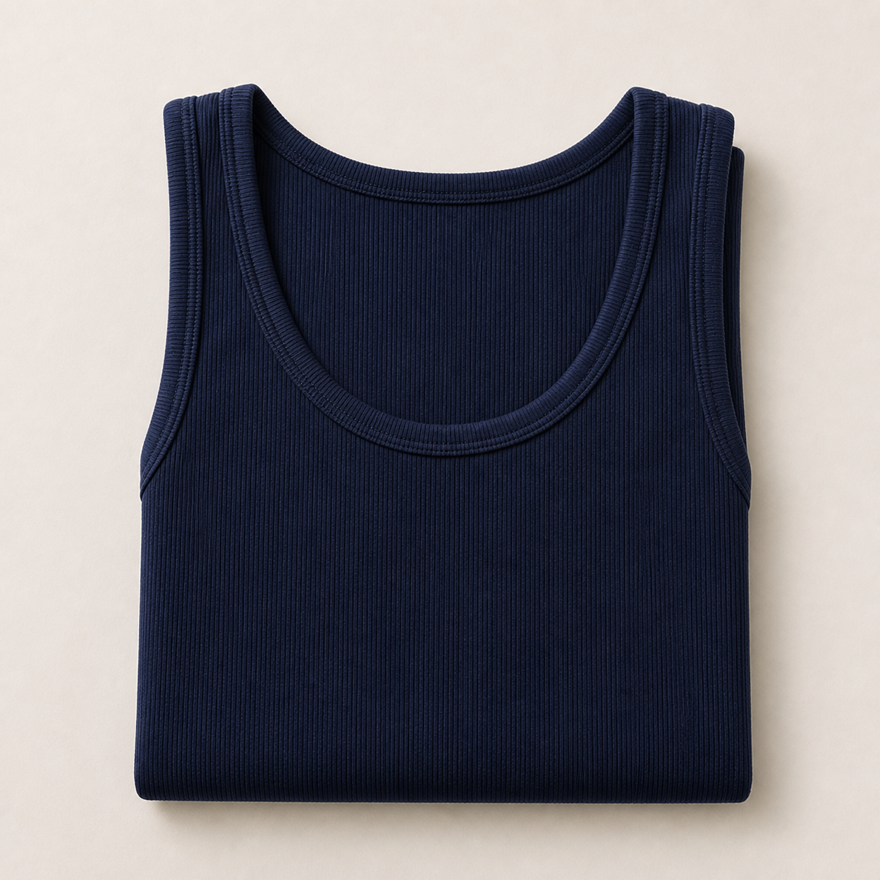Men's Cotton Spandex Fitted Tank 10-Pack - sku navy