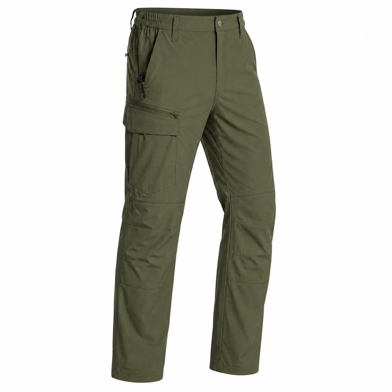Men's Lightweight Stretch Cargo Pants Packs - sku olive