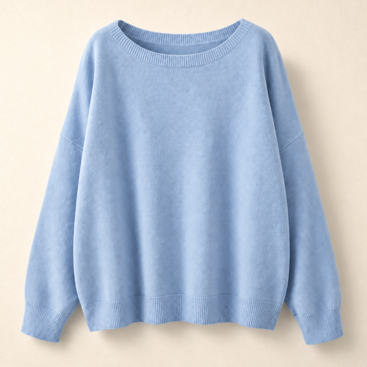 Women's relaxed boxy knit sweater - Single Pack — Dusty Blue, XL