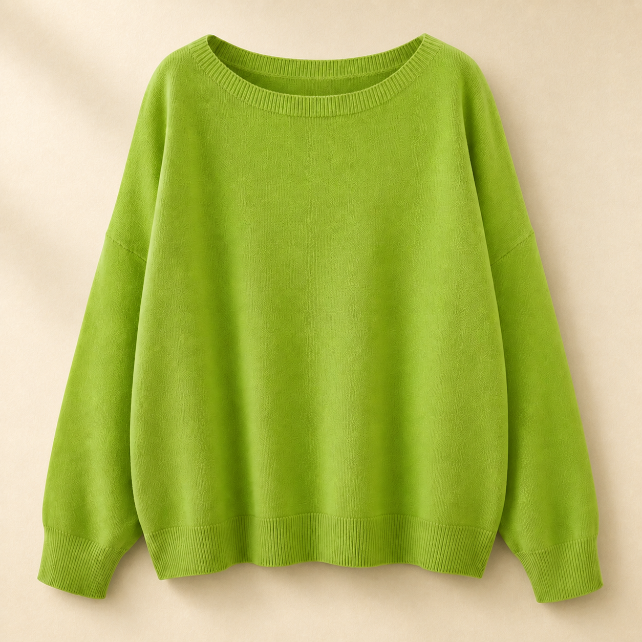 Women's relaxed boxy knit sweater - Single Pack — Pale Green, S