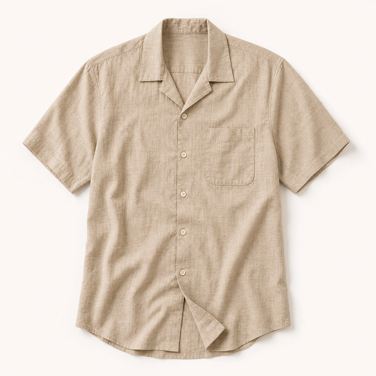 Men's Linen-Look Short Sleeve Vacation Shirts 4-Pack - sku stone