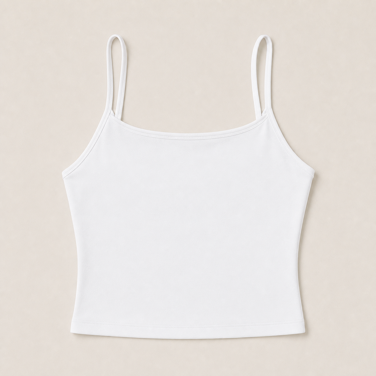 Women's Stretch Cropped Spaghetti Strap Tank 10-Pack - sku white