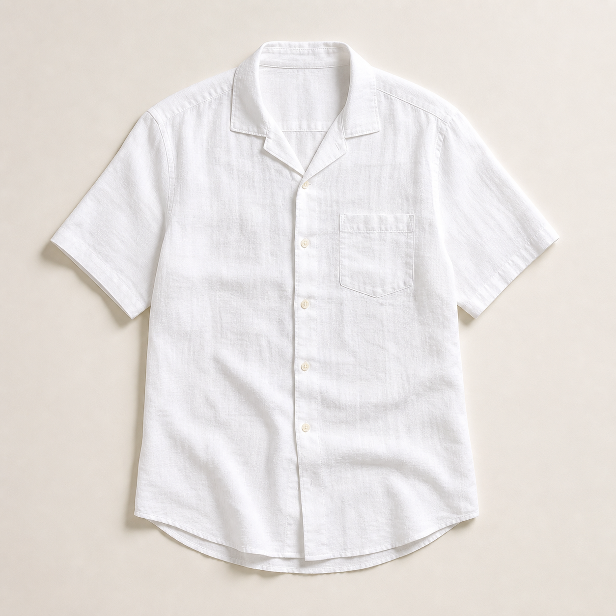 Men's Linen-Look Short Sleeve Vacation Shirts 4-Pack - sku white