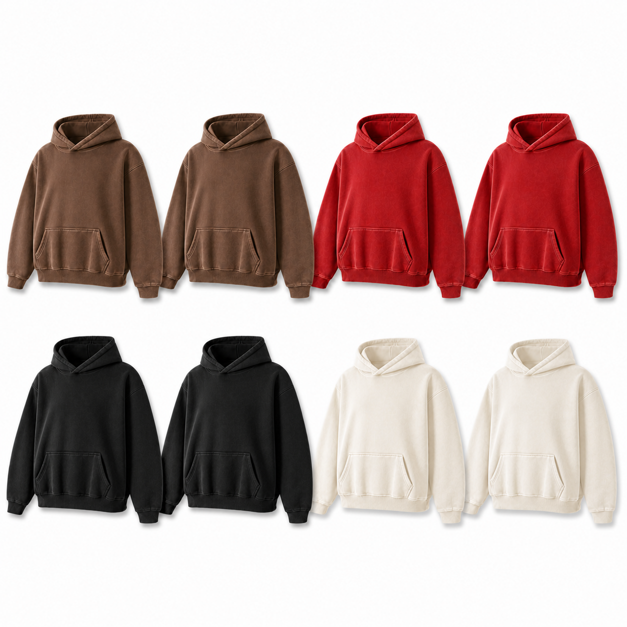 Unisex Boxy Acid Wash Hoodies 8-Pack - variant-warm-contrast-8pack