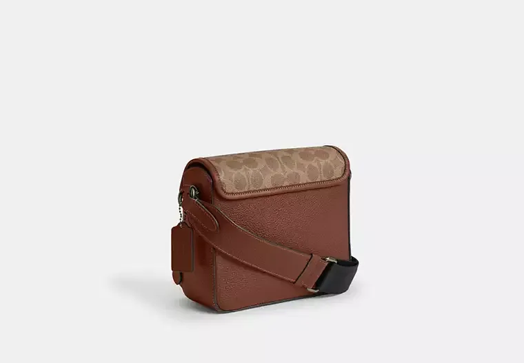 Coach X Peanuts Sullivan Flap Crossbody Bag In Signature Canvas With Patches