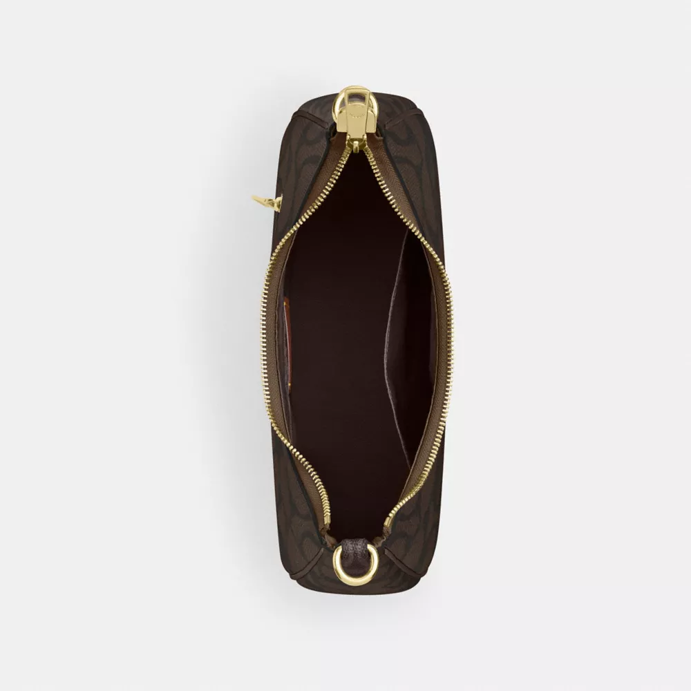 Teri Hobo Bag In Blocked Signature Canvas