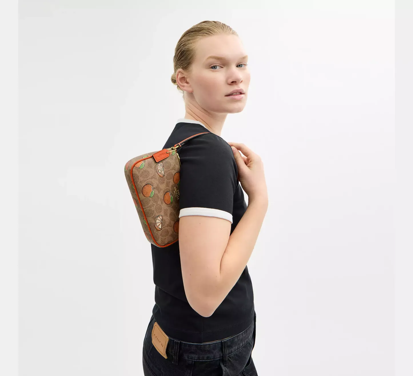 Nolita 19 In Signature Canvas With Orange Print