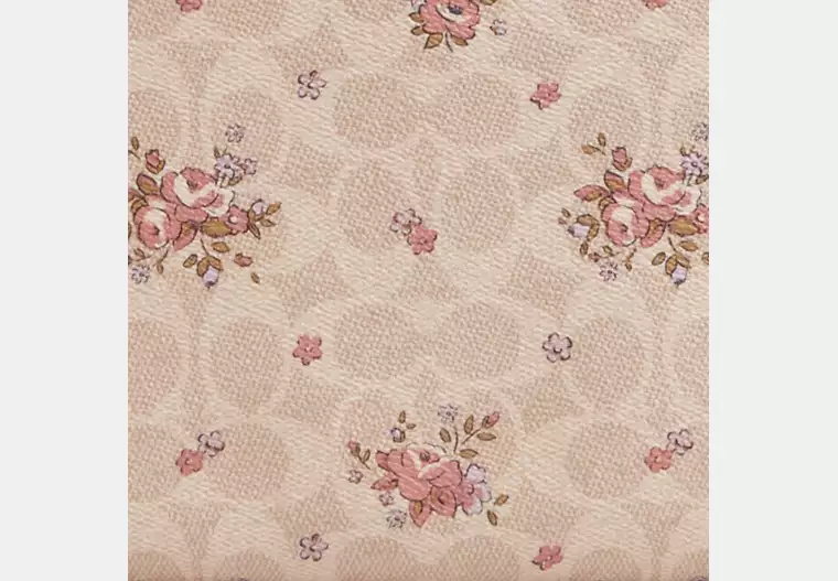 Gallery Tote Bag In Signature Canvas With Floral Print