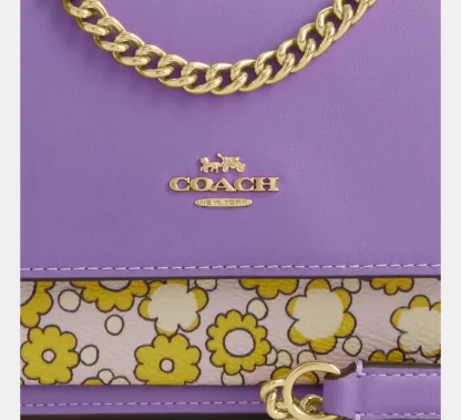 Mini Klare Crossbody Bag In Colorblock With Floral Print