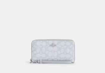 Long Zip Around Wallet In Sketch Signature Canvas