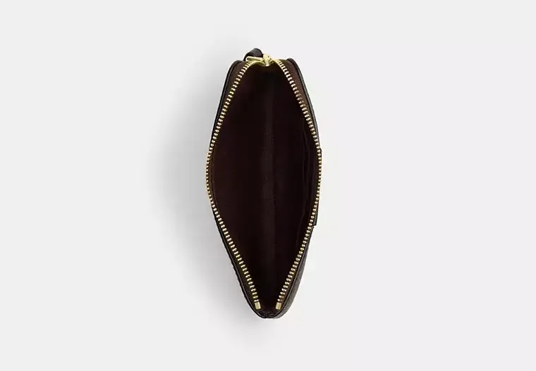 Corner Zip Wristlet In Signature Canvas With Stripe