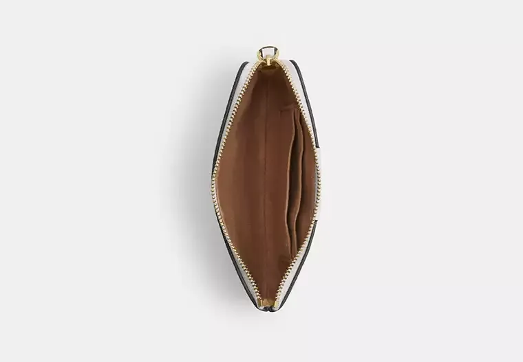 Corner Zip Wristlet In Signature Canvas With Stripe
