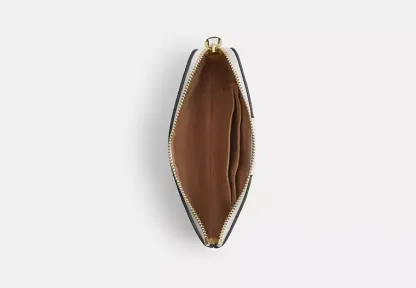 Corner Zip Wristlet In Signature Canvas With Stripe