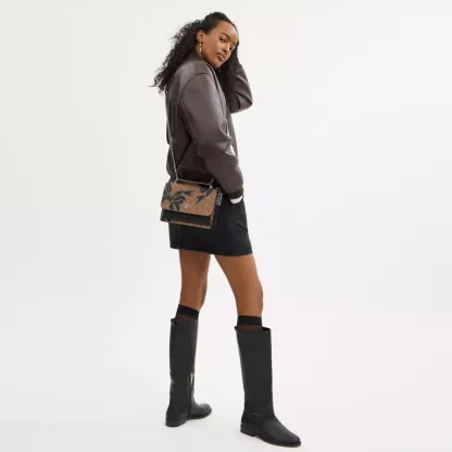 Klare Crossbody Bag In Signature Canvas With Bow Print
