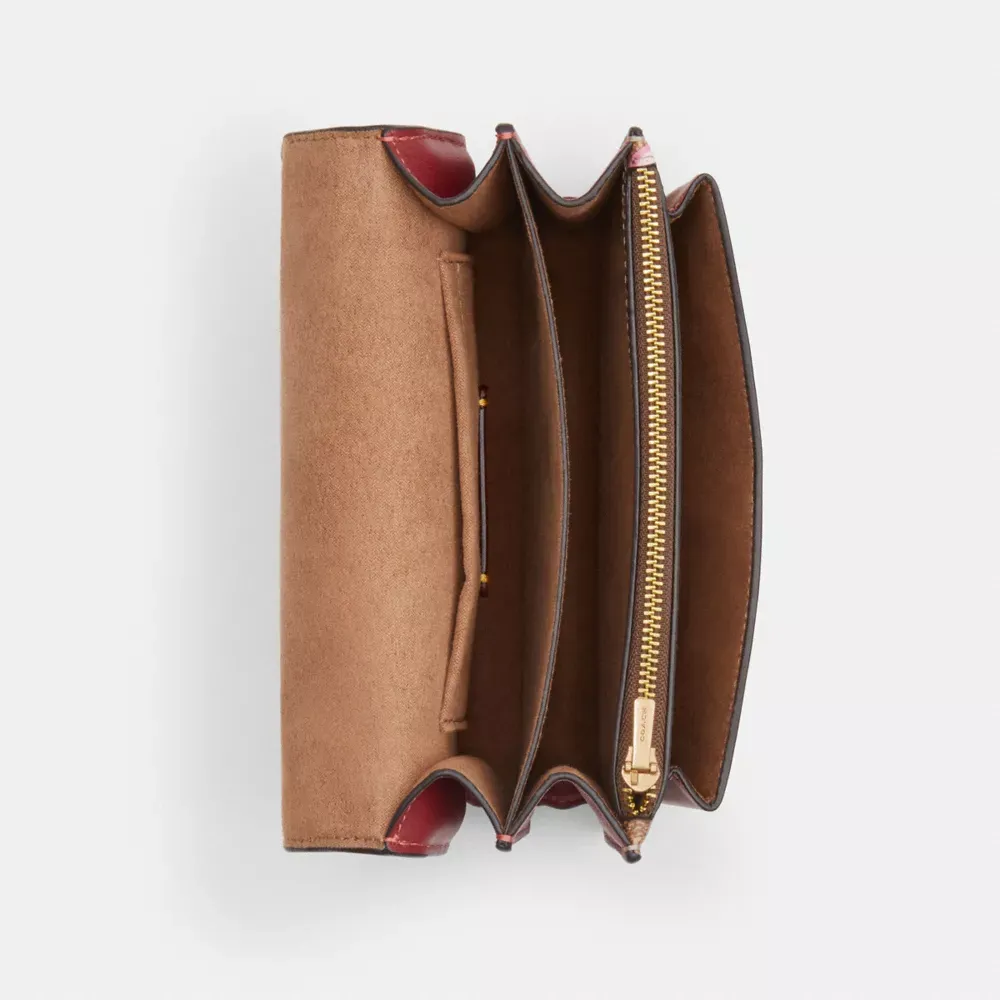 Mini Klare Crossbody Bag In Signature Canvas With Cherry Print