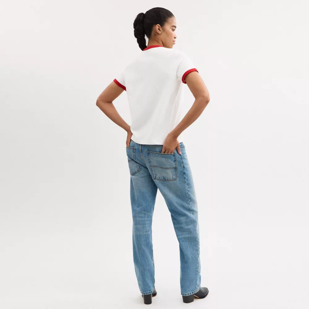  Signature Square Cherry T Shirt In Organic Cotton