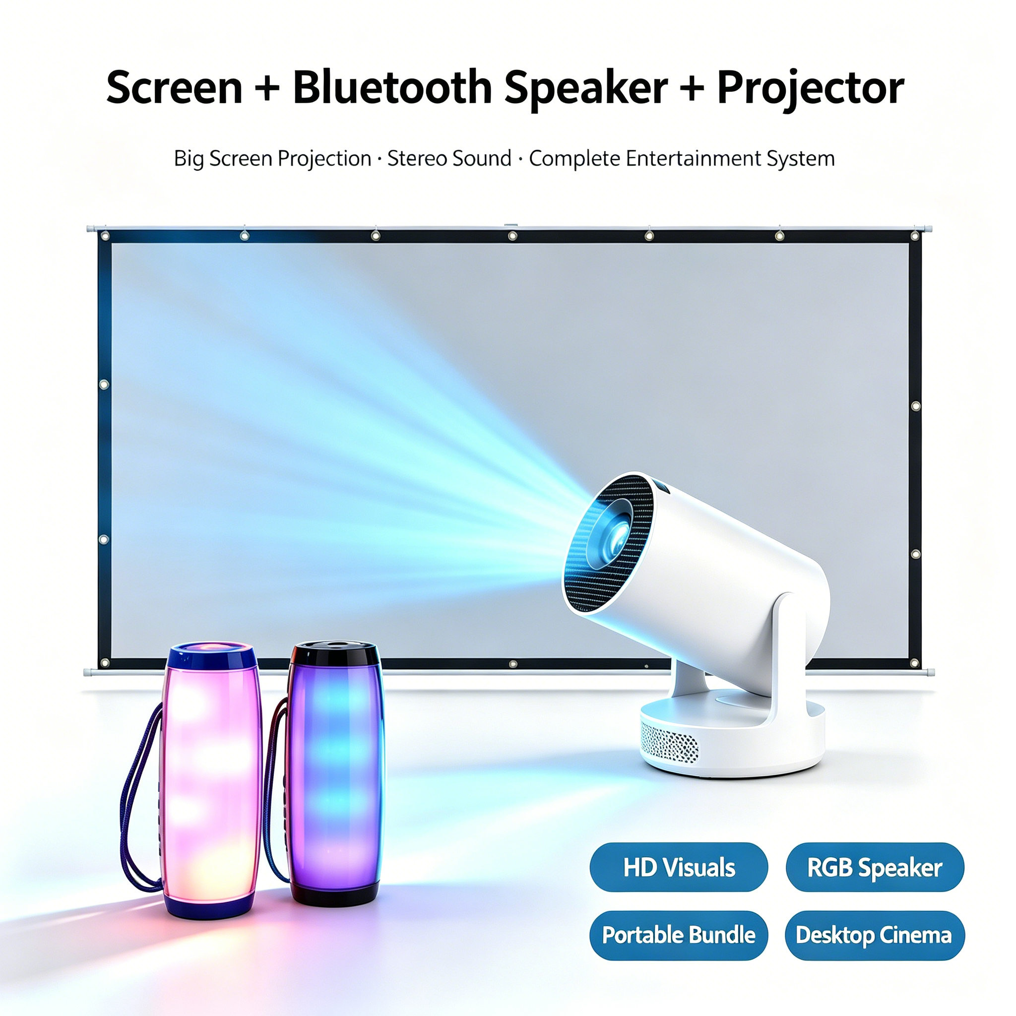 📽️ 4K Ultra HD Support Mini projector