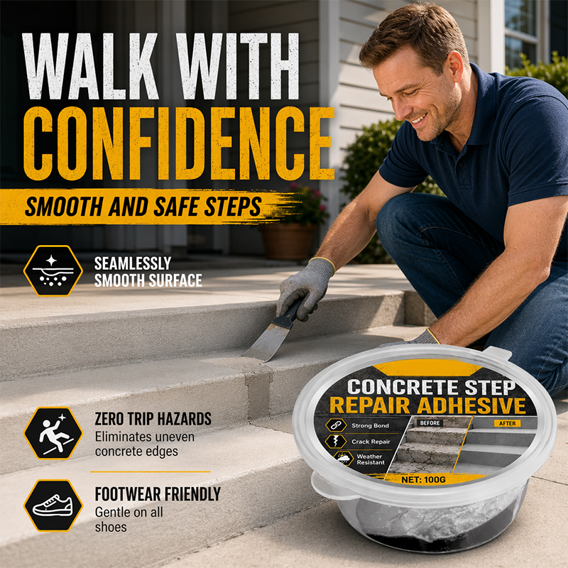 🧱Heavy Duty Concrete Repair Adhesive - Fix Cracks & Chips Fast